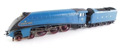 A kit built OO gauge Gresley Class A4 Pacific locomotive 'Sparrow Hawk', LNER garter blue, 4-6-2, 18.