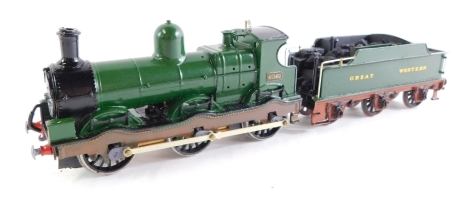 A kit built OO gauge Churchward Class 43XX locomotive, GWR green livery, 2-6-0, 6361.