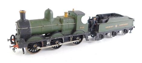 A kit built OO gauge Deans Goods Class 2301 locomotive, GWR green livery, 0-6-0, 2538.