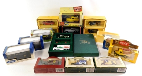 Corgi Days Gone By and other diecast vintage cars and vans, a Corgi James Bond 007 Aston Martin DB5, 04303, and an Only Fools and Horses Reliant Regal Super Van 05201, all boxed. (a quantity)