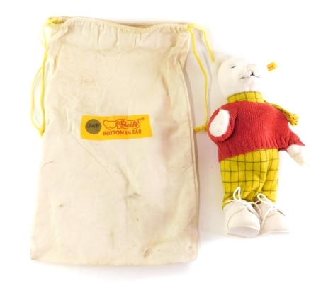 A Steiff Rupert The Bear, with tag and bag.