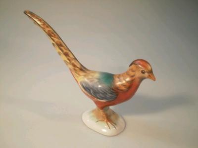 A pottery figure of a Chinese pheasant