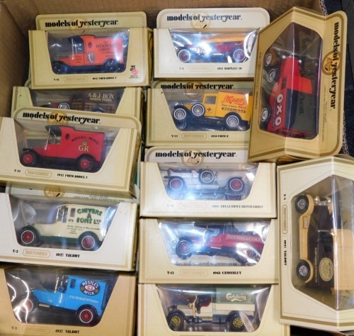 A group of Matchbox Models of Yesteryear, to include the 1918 Crossley, 1927 Talbot, 1930 Ford A , 1912 Ford Model T, 1906 Rolls Royce Silver Ghost, etc, boxed. (1 box)