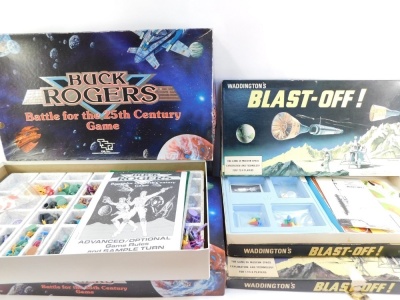 Board games, Two Buck Rogers Battle For The 25th Century game, and three Blast Off Space Voyager. (6) - 2