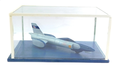 A Craig Breedlove Spitfire of America diecast model, cased.