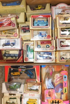 Matchbox, Lledo and other cars, Burago box, boxed diecast models of Yesteryear, Lledo Days Gone, a Natalie Charlie's Angles models, etc. (1 box)