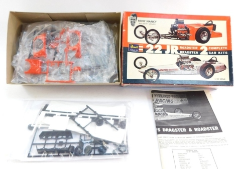 A Revell Plymouth Super Stock Roadster car kit, number 22JR, boxed.