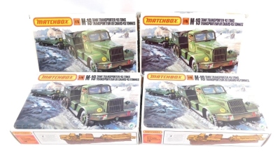 Four Matchbox M19 tank transporters, 45 tonne models, boxed.