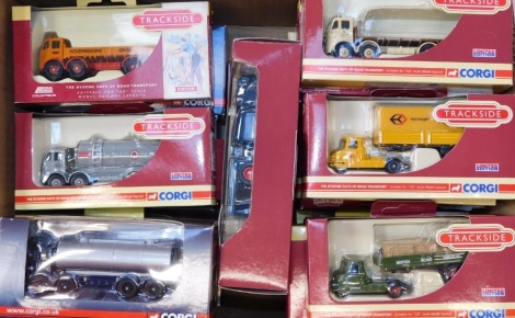 A group of Corgi die cast models, scale 1:76, to include track side road transport contractors, skimmer, Scammel Scarab box trailer, Layland Octopus platform lorry, drop side gravel truck, Pickfords industrial, octopus tankers, etc., all boxed. (a quantit