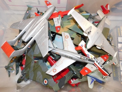 A group of die cast scale model aeroplanes, all in varying conditions and styles.