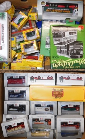 A group of die cast collectors vehicles, to include Dinky die cast Silver Jubilee bus, various Classix, 1:76 Transport Treasures die cast vehicles, Exclusive First Editions buses, Corgi 50th Anniversary Bristol Lincolnshire road car, Eddie Stobart trucks,