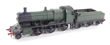 A kit built 00 gauge Dean Goods Class locomotive, GWR green livery, 2-6-0.