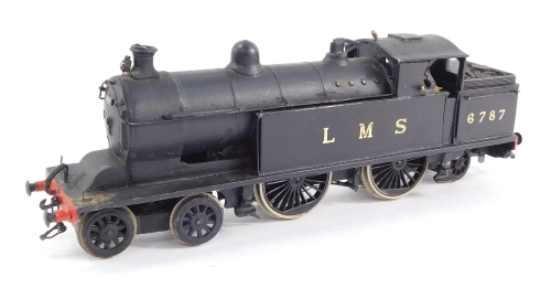 A kit built 00 gauge Whale Precursor Tank Class locomotive, LMS black livery, 4-4-2, 6787.