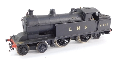 A kit built 00 gauge Whale Precursor Tank Class locomotive, LMS black livery, 4-4-2, 6787.