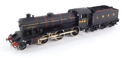 A kit built 00 gauge Gresley Class K4 locomotive 'Loch Long', LMS lined black livery, 2-6-0, 3441.