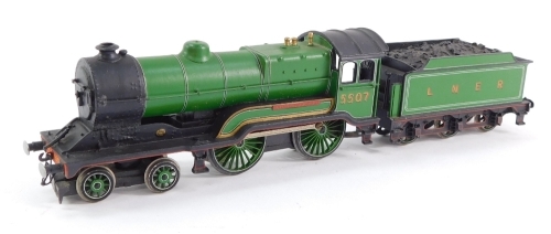 A kit built 00 gauge Robinson Scottish Directors Class locomotive 'Gerald Powys Dewhurst', LNER lined green livery, 4-4-0, 5507.