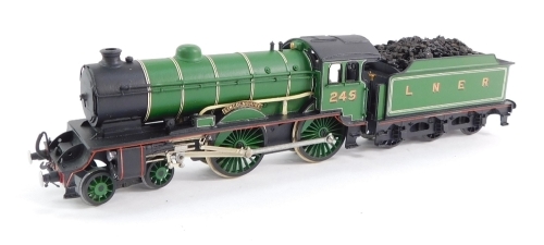 A kit built 00 gauge Gresley Shire Class locomotive 'Lincolnshire', LMS lined green livery, 4-4-0, 245.