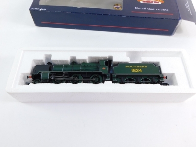 A Bachmann 00 gauge N Class locomotive, 1824, Southern Railways lined green livery, 2-6-0, 32-153. - 2