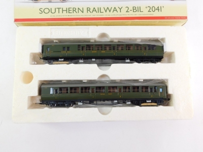 A Hornby 00 gauge Southern Railway 2-BIL train pack, including SR 2-BIL Driving motor brake EMU "10607 and a composite EMU "12064", R3161A. - 2