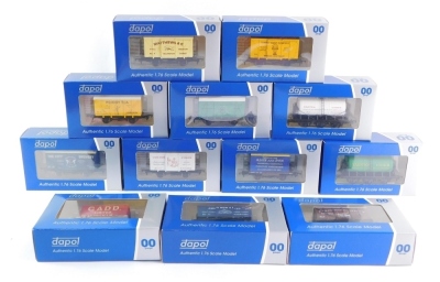 Dapol 00 gauge limited edition rolling stock, including Gaze & Sons of St Leonards, Taunton Cider tanker, Hastings and Rye fish van etc (12).