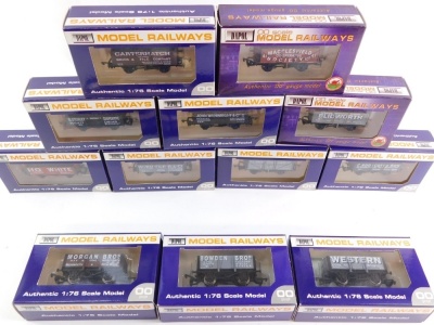 Dapol 00 gauge rolling stock, including Bidworth of Nottingham seven plank wagon, Limited edition Bletchley Co-Operative limited edition plank wagon, John Wainwright & Co five plank wagon etc. (12) - 2