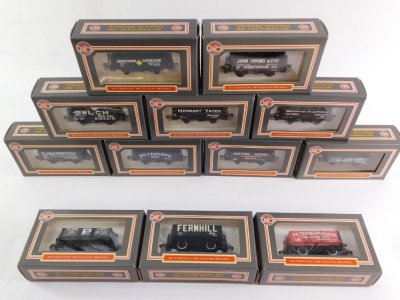 Dapol 00 gauge limited edition rolling stock, mainly Osborn Models plank vans. (12) - 2