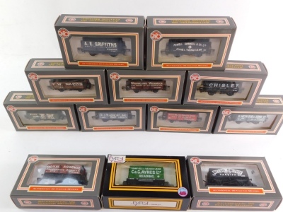 Dapol 00 gauge rolling stock, including limited edition G. Heywood & Sons seven plank wagon, seven plank wagon by Osborn Models, Bliss Tweed Mills seven plank wagon etc (12). - 2