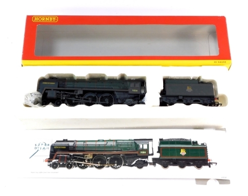 A Hornby OO gauge Britannia Class locomotive 'Flying Dutchman', 70018, BR lined green liveru, early emblem, 4-62, R2387.