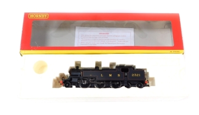 A Hornby OO gauge Fowler Class 4P locomotive, 2321 LMS lined black livery, R2397A.