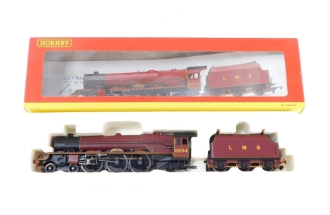 A Hornby OO gauge Princess Class locomotive 'Princess Louise', 6204, LMS crimson livery, 4-4-2, R2313.