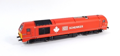 A Hornby OO gauge Class 67 diesel locomotive 'Keith Heller', DB Schenker red livery.