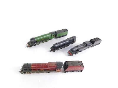 Tri-ang and Hornby OO gauge steam locomotives, including Flying Scotsman, Princess Elizabeth, etc. (1 tray) - 2