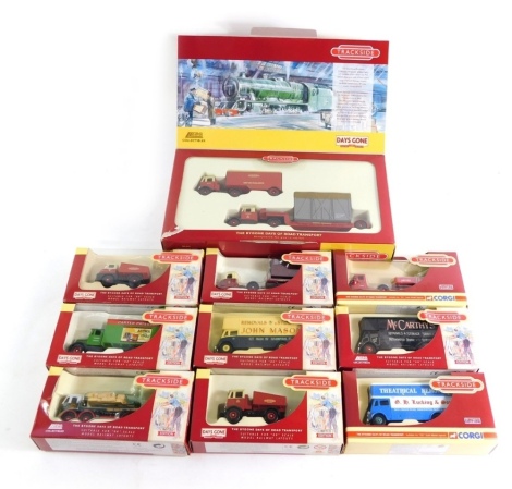 Lledo die cast Trackside vehicles, including BR1002 The Bygone Days of Road Transport, D147000 Foden S21 Ballast Box, British railways, etc. (10)