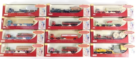 Lledo die cast Trackside vehicles, including DG149000 AEC Mammoth with flatbed, Scammel tractor, etc. (12)