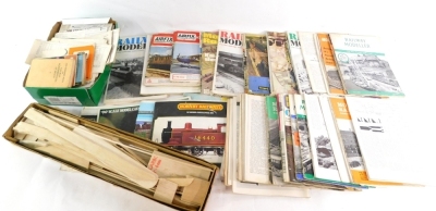 Locomotive magazines, plans, Observer book, wooden kit built glider, etc. (1 box)