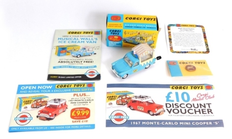 A Corgi toys musical Walls Ice Cream van, with information booklet and Corgi Toys model pin badge, boxed number 474/