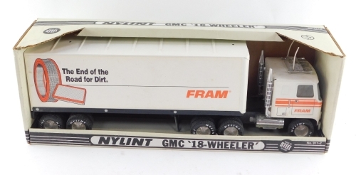 A Nylint GMC eighteen wheeler truck, No 911-Z, boxed.