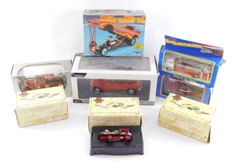 Matchbox Premiere Edition Norvege collectables, and other die cast models, including Premiere Collections 1938 Dennis and Lightfall fire engine, Signature Models fire truck, three Matchbox collectables, Models of Yesteryear, boxed, a Gata King of The Roa