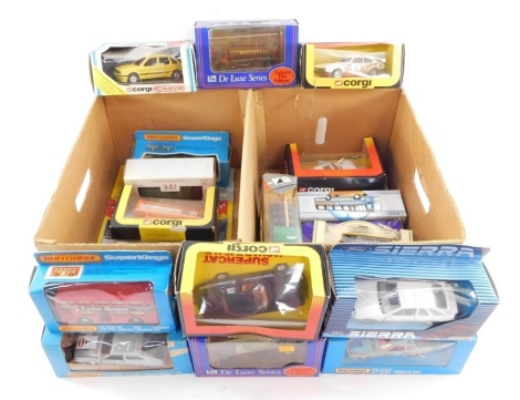 A group of Corgi Matchbox and other die cast models, to include Exclusive First Editions Delux Series, Matchbox K95 Audi Quatro, Corgi MG 1600, and others, all boxed. (1 box)