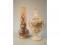 A 19thC peach glass bottle vase