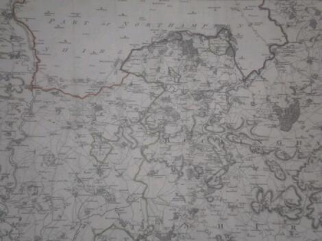 After John Andrew - an antiquarian map of Buckinghamshire and Oxfordshire