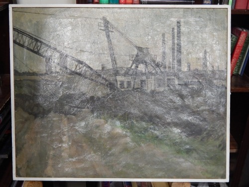 AC Veasey The 1968 Demolition Leicester, oil on canvas, framed, signed, titled verso, 67cm x 84cm