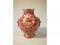 A Chinese pink ground baluster vase