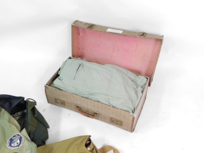 Two fishing bags and fishing clothing, to include a Bob Church tackle bag, two waistcoats and other clothing. - 2