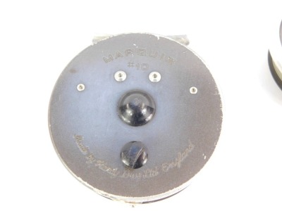 A Hardy Marquis #10 alloy fly reel, with spare spool and two sinking lines. - 2