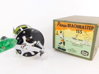 A Penn Beachmaster 155 multiplier sea fishing reel, with original box.