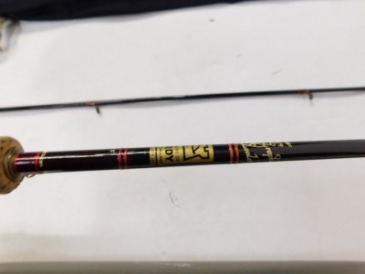 A Hardy graphite still water #8/9 two piece fly rod, 9' 3", with canvas bag and rod tube. - 5