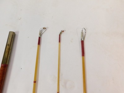 A six piece cane and fibre glass rod. - 2