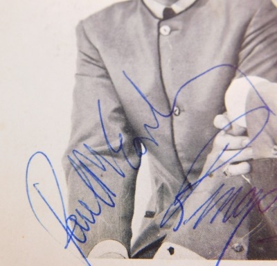 The Official Beatles Fan Club black and white photograph, bearing blue biro signatures, 10cm x 14cm. Provenance ABC Cinema, Huddersfield, 29th November 1963, given out from the dressing room and signed by staff and crew. - 6