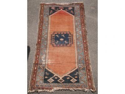 A Hamadan rug with red pattern border